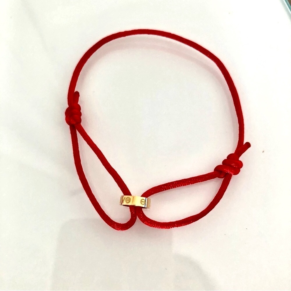 Screw Red Cord Bracelet